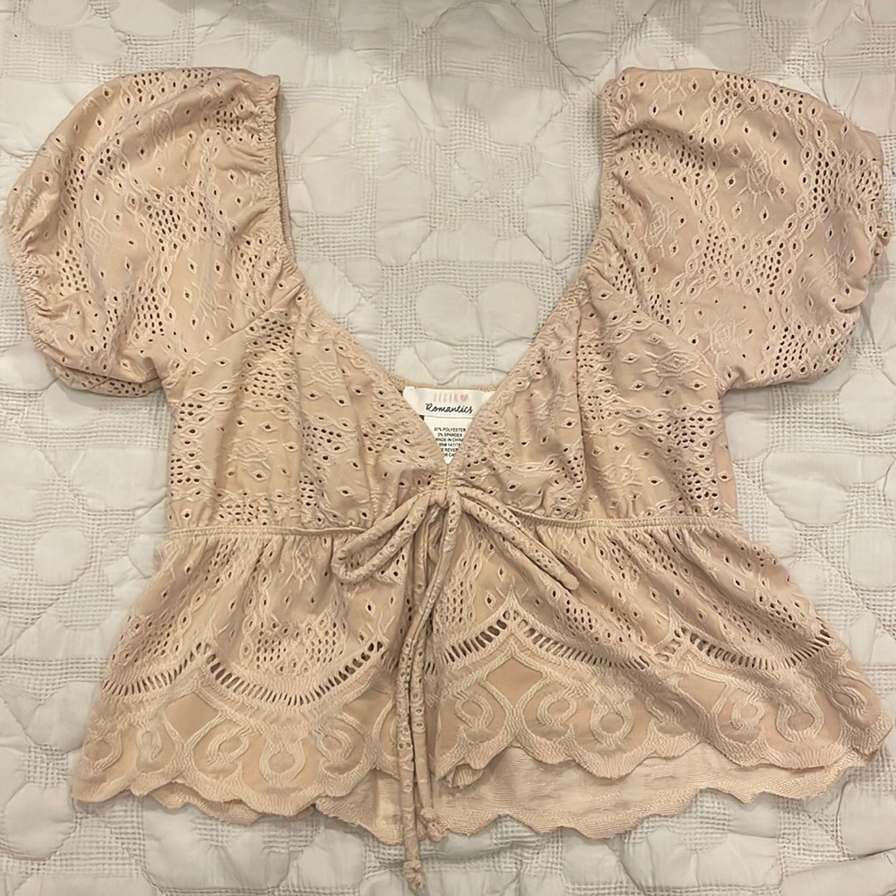 Eyelet Neutral Blouse
